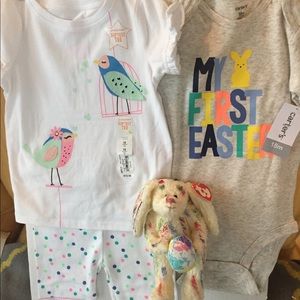 18mon rompers set ,First Easter ,TY bunny